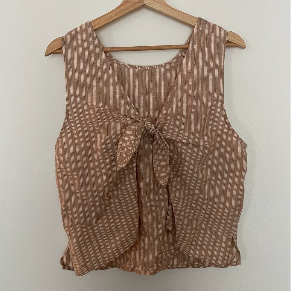 Madewell Tie Back Linen Tank